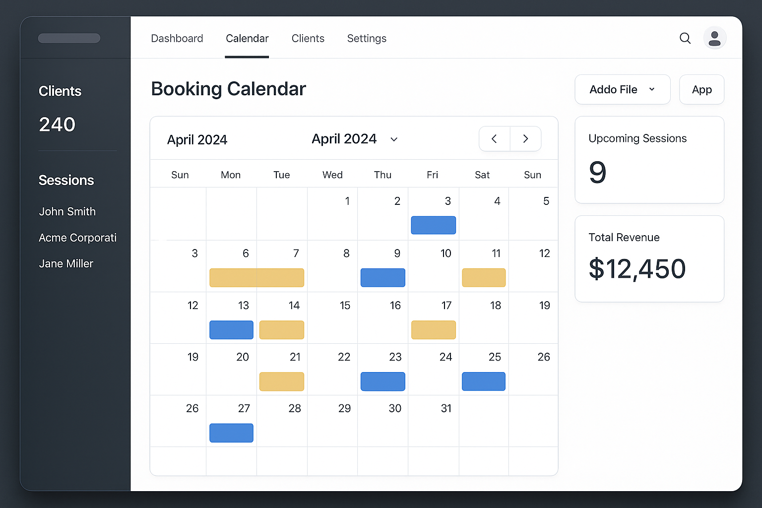 Calendar and systems demo visual